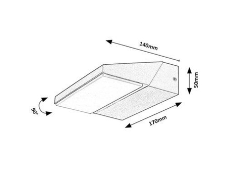 Kinkiet zewnętrzny Rabalux Senica 77064 czarny