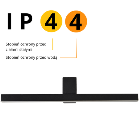 Kinkiet Nevada M 1xLED czarny IP44 LP-778/1W M BK