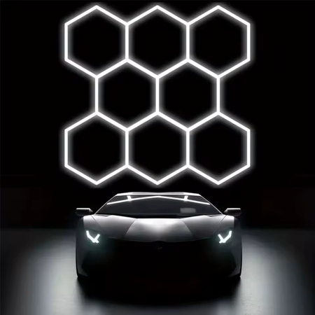 Lampa LED Hexagon Blaupunkt 43W geometryczny panel sufitowy led 4000K CRI90 w kształcie plastra miodu