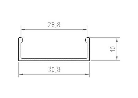 Profil LED Greenie P13-1S 1m nawierzchniowy srebrny anodowany