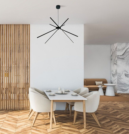 Lampa wisząca Maxlight P0412 czarny/chrom