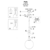 Lampa wisząca Palla mała 1xE14 złota LP-2844/1P S GD