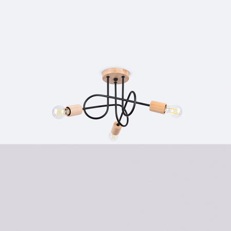 Sollux Lighting Żyrandol EMBER 3 czarny SL.1477