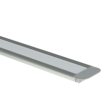 Eko-Light PROFIL ALUMINIOWY SREBRNY TYP Z 1m + KLOSZ MLECZNY EKPR6481