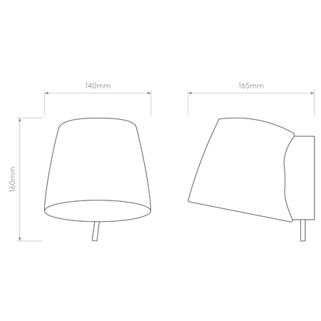 Kinkiet Astro Imari Fixed Wall 1460002 Brązowy