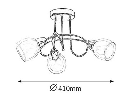 Lampa sufitowa Rabalux Dave 6081 chrom