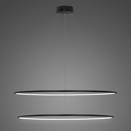 Lampa Ledowe Okręgi No.2 120cm 4k czarna Dali