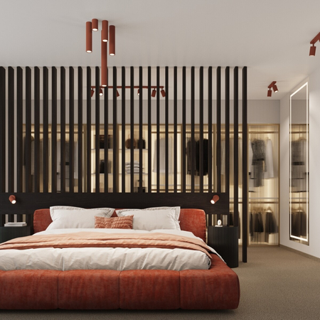 Sollux Lighting Plafon KARBON 60 ochra czerwona SL.1629