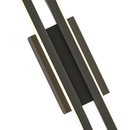 Kinkiet LED Abigali Vargo 12W nowoczesny 42cm czarny