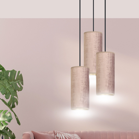Lampa wisząca BENTE 3 BL PREMIUM ROSE Emibig 1061/3PREM różowy