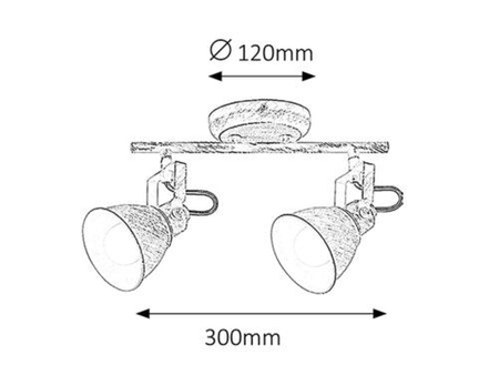 Oczko Rabalux Vivienne 5963 brąz antyczny