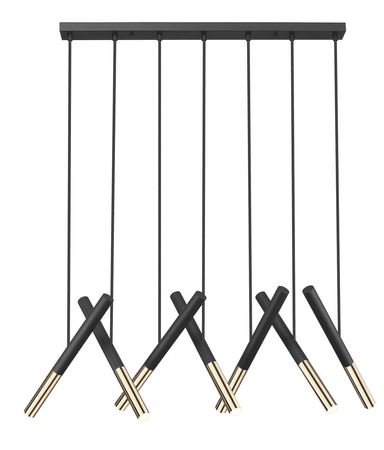 Lampa wisząca Zuma Line LOYA P0461-07R-P7SD MATT BLACK / FRENCH GOLD