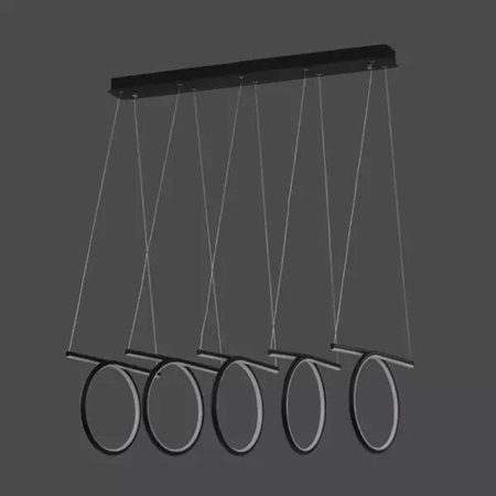 Lampa wisząca Ledowe Okręgi no.8 3k czarna