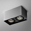 Lampa natynkowa AQForm Squares 50 x 2 230V Surface Czarny Struktura
