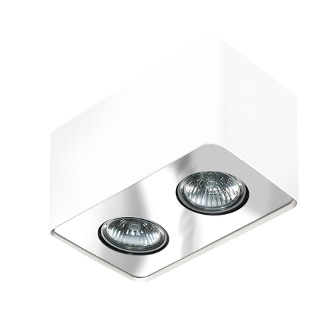 Spot Azzardo NINO 2 WHITE/CHROM PLAFON AZ0737 WHITE