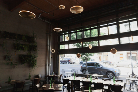 Lampa wisząca Graypants GP-282-a LED Chrona Dish10h brass