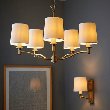 Kinkiet Endon Lighting Ortona 70246 mosiądz