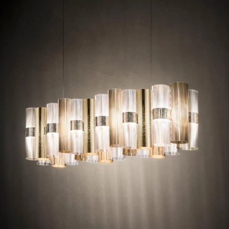 Lampa wisząca Slamp LA LOLLO LINEAR 100 - GOLD LALSXXLGLD01T00NMTEU złoty