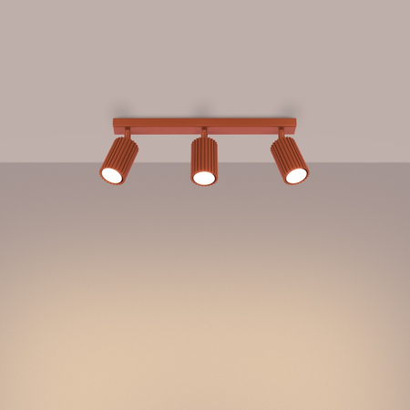 Sollux Lighting Plafon KARBON 3L ochra czerwona SL.1638