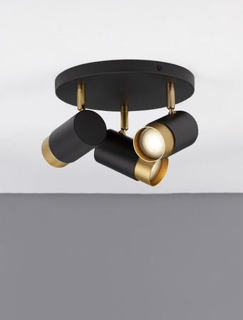 Reflektor Luces Exclusivas CAYES czarny/złoty LE42616