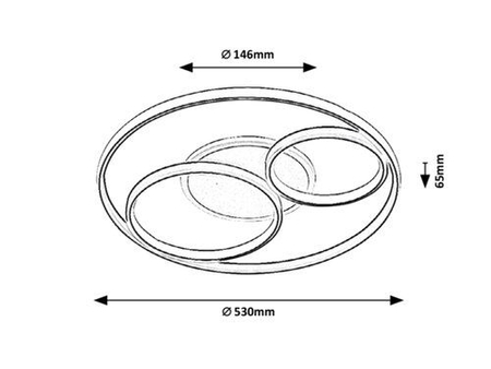 Lampa sufitowa Rabalux Aquila 3335 czarny
