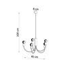 Sollux Lighting Żyrandol PICCOLO 5 czarny SL.0855