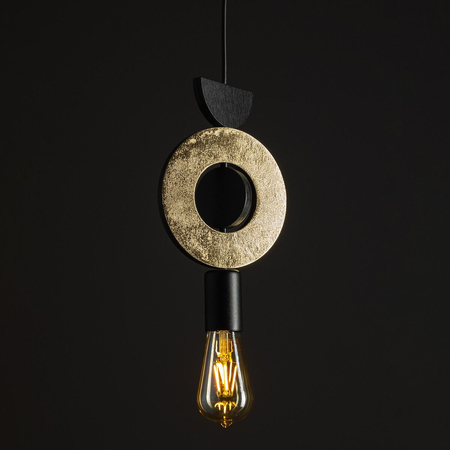 Lampa wisząca Nowodvorski DROPS WOOD F 11180 Złoty Czarny