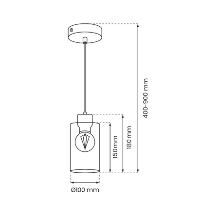 Milagro Lampa wisząca MADERA 1xE27 MLP8554 BIAŁY
