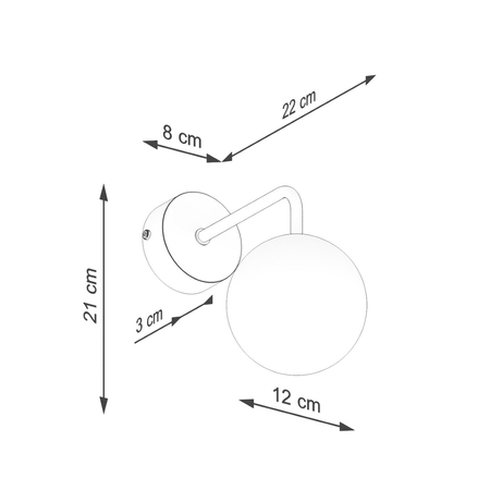 Sollux Lighting Kinkiet ASTRAL 1 biały SL.1658