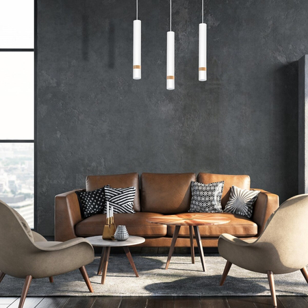 Milagro Lampa wisząca Joker Biały / Drewno 3xGU10 MLP6302 BIAŁY