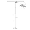 Lampa wisząca Lungo 1 do szynoprzewodu 3F 1xG9 czarna LP-894/1P BK 3F