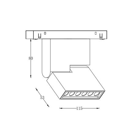 Oprawa szynowa Abigali LWQ-M11 Magneto (48V, ściemnianie 1-10V) 12W 3000K CRI>90