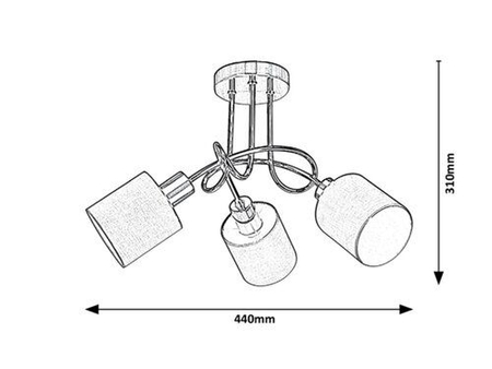 Lampa sufitowa Rabalux Natina 4980 chrom satyna