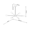 Sollux Lighting Żyrandol LANGO 6 czarny SL.1023