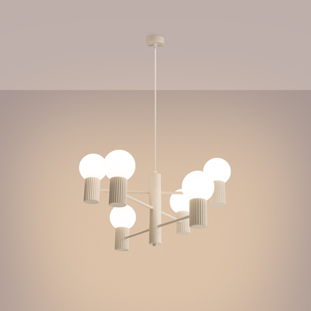 Sollux Lighting Żyrandol HALO 6 beżowy SL.1831