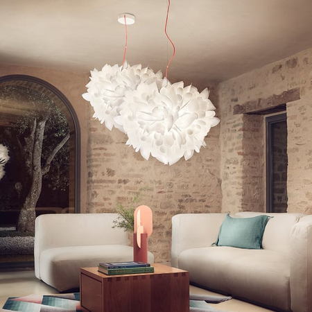 Lampa wisząca Slamp VELI - FOLIAGE - RED WIRE S VELSS00FLG01R00000EU