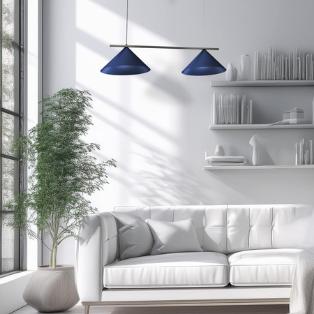 Milagro Lampa wisząca CAPITAL BLACK/NAVY BLUE 2XGX53 MLP1531 Niebieski