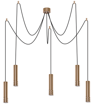 Lampa wisząca LOCUS L PENDANT 5 CHAMPAGNE Azzardo AZ3407 szampański