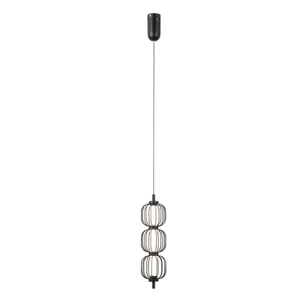 Lampa wisząca Italux Pedro PND-34405-3V-BK Czarny mat, chrom