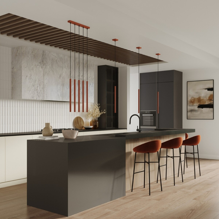 Sollux Lighting Lampa wisząca PASTELO 3P ochra czerwona SL.1527