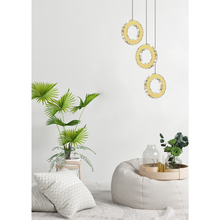 Lampa wisząca Zuma Line MD3713-1-3GT GIRONA LAMPA WISZĄCA ZŁOTA/GOLD