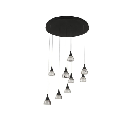 Lampa wisząca DALMATIA 9 BLACK Azzardo AZ3143 czarny