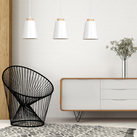 Lampa wisząca BOLERO 3 WHITE Emibig 443/3 biały