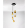 Lampa wisząca Luces Exclusivas RORIZNO LE45114 czarny, złoty i odcienie złota