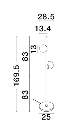 Lampa podłogowa Luces Exclusivas ABALA - czarny mat LE43312