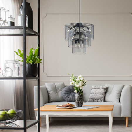 Lampa wisząca Zuma Line MD3523-14L-EBCN NIRA LAMPA WISZĄCA CZARNA/BLACK