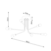 Sollux Lighting Żyrandol NORAH 6 czarny SL.1452