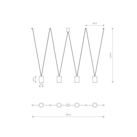 Lampa wisząca MORE TONE Nowodvorski 7814 czarny
