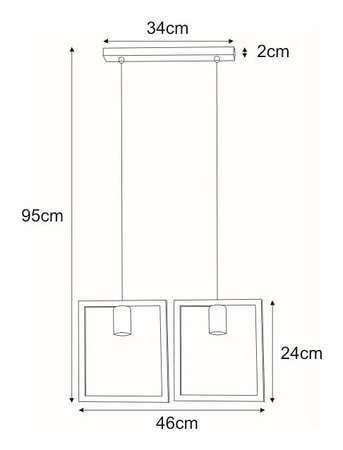 Lampa wisząca LAVAYA Kaja K-4032 czarny