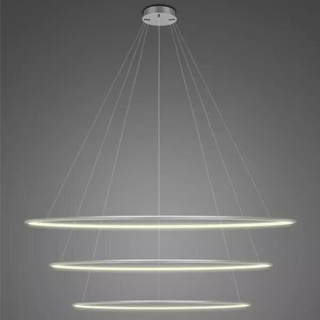 Lampa wisząca Ledowe Okręgi No.3 150cm 3k srebrna Dali
